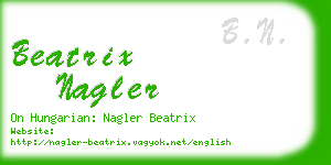 beatrix nagler business card